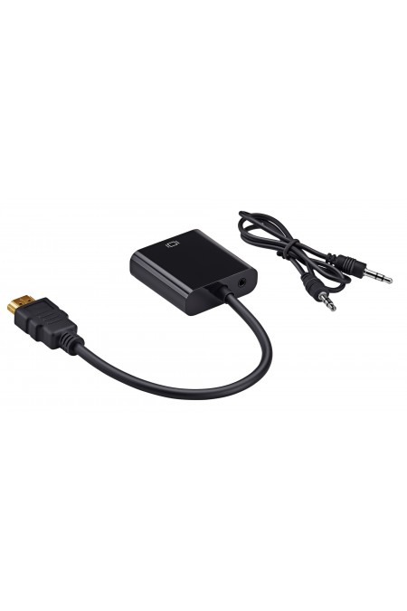 Переходник Buro HDMI-M-VGA-F (HDMI (m) VGA (f)) 0.1 м (черный) 2