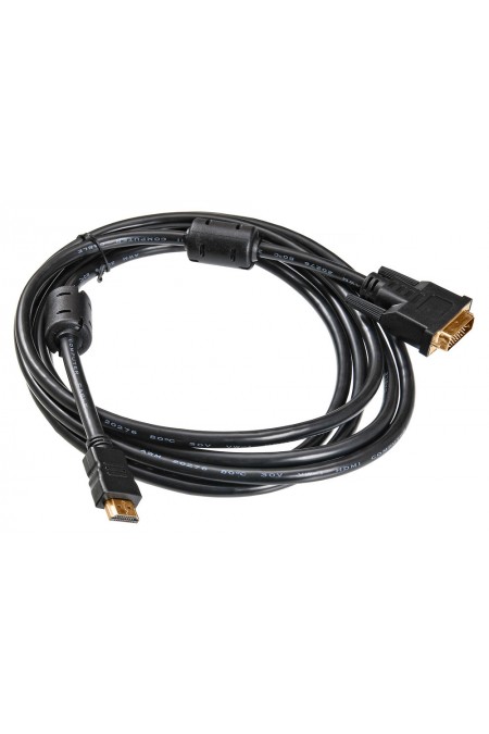 Кабель Buro HDMI-19M-DVI-D-3M (HDMI (m) DVI-D (m)) 3 м (черный) 