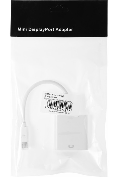 Адаптер Ningbo DVI-D (f) miniDisplayPort (m) 0.245м (белый) 