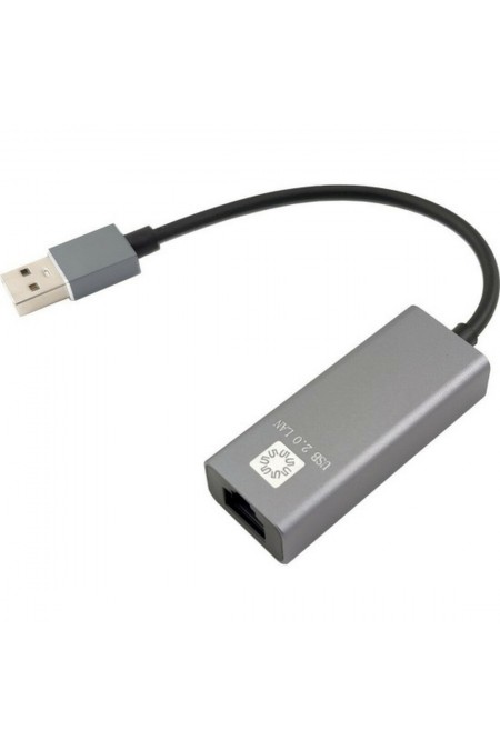 Адаптер 5bites UA2-45-15BK USB2.0 / RJ45 100MB / AL (серый) 
