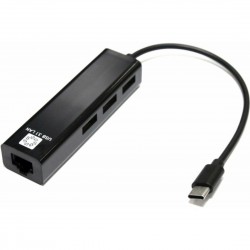 Адаптер 5bites UA3C-45-09BK USB3.1 / 3*USB2.0 / RJ45 100MB (черный)