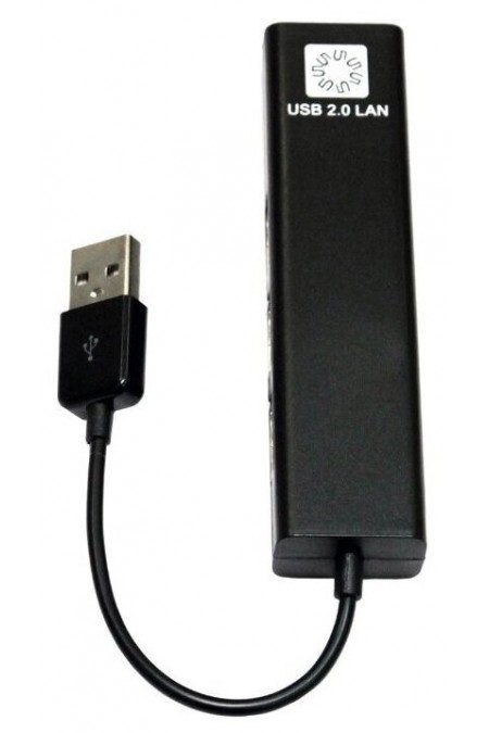 Адаптер 5bites UA2-45-06BK USB2.0 / 3*USB2.0 / RJ45 100MB (черный) 