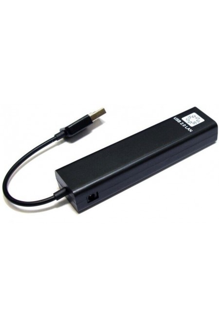 Адаптер 5bites UA2-45-06BK USB2.0 / 3*USB2.0 / RJ45 100MB (черный) 1
