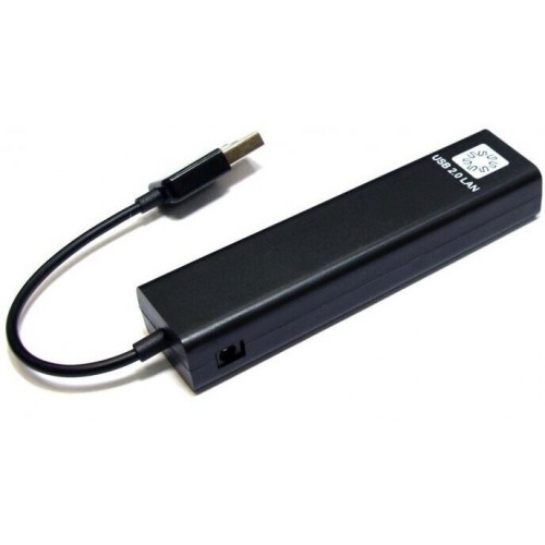 Адаптер 5bites UA2-45-06BK USB2.0 / 3*USB2.0 / RJ45 100MB (черный) 1