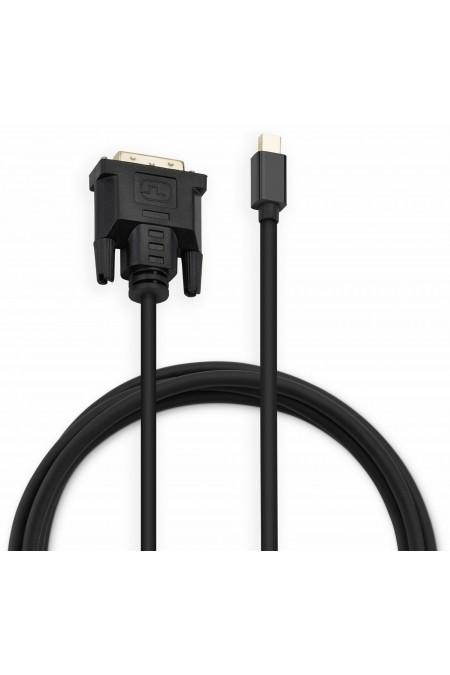 Кабель Buro BHP MDPP-DVI-2 (miniDisplayport (m) - DVI-D (Dual Link) (m)) 2 м (черный) 2