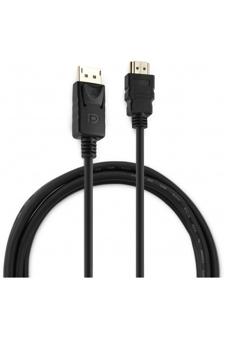 Кабель Buro BHP RET HDMI DPP18 (HDMI M - DisplayPort M) 1.8 м (черный) 