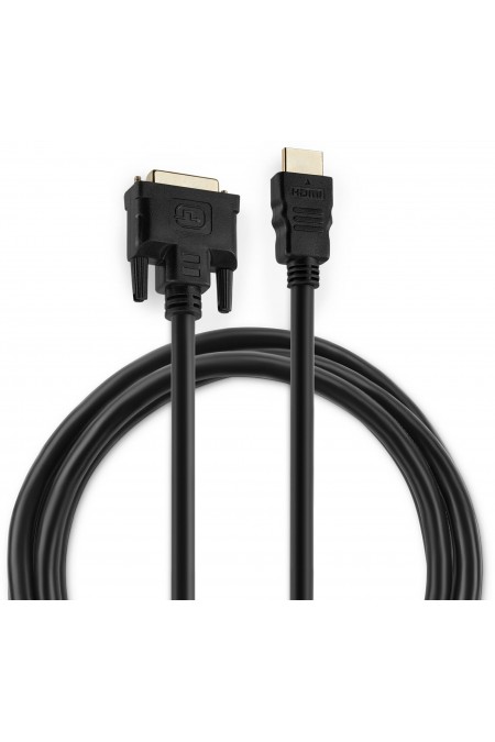 Кабель Buro BHP RET HDMI DVI18 (HDMI M - DVI-D M) 1.8 м (черный) 1