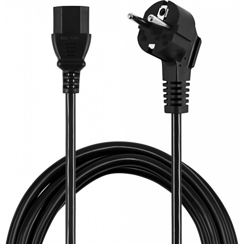 Кабель Buro BU-PCAB-1.8-16A IEC C13 Евровилка 1.8 м (черный) 3