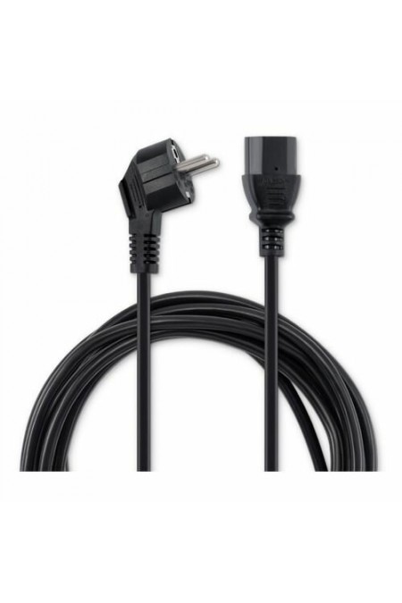 Кабель Buro BU-PCAB-5M-16A IEC C13 Евровилка угловой 5 м (черный) 