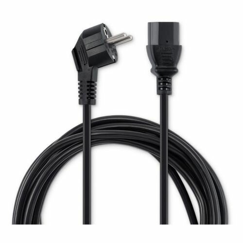 Кабель Buro BU-PCAB-5M-16A IEC C13 Евровилка угловой 5 м (черный) 