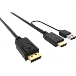 Кабель Buro HDMI-DP-2M HDMI (m)/DisplayPort (m) 2 м (черный)