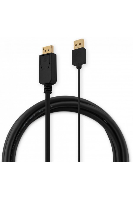 Кабель Buro HDMI-DP-2M HDMI (m)/DisplayPort (m) 2 м (черный) 2