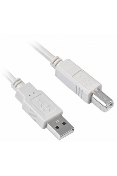 Кабель Buro USB2.0-AM/BM-5M-MG USB A(m) USB B(m) 5 м (белый) 7