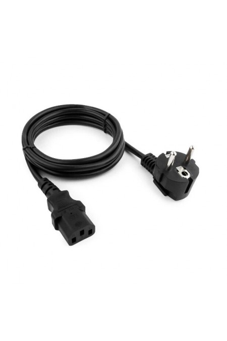 Кабель Cablexpert PC-186-1.5-1.5M Schuko-C13 3x1.5мм2 10A с заземлением медь 1.5 м (черный) 