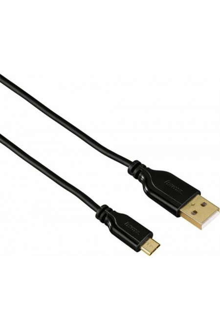 Кабель Hama 00078419 USB A (m)/micro USB B (m) 1.8 м (черный) 3