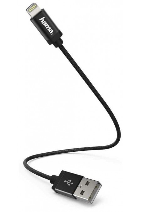Кабель Hama 00178280 Lightning (m) USB 2.0 (m) 0.2 м (черный) 