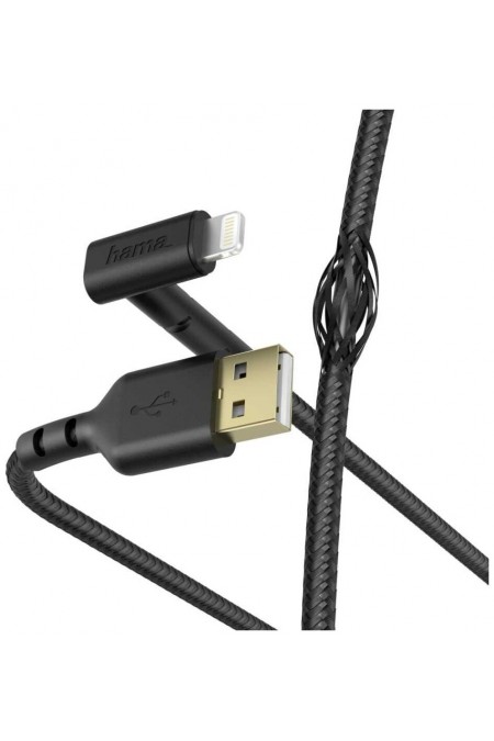 Кабель Hama 00187212 Lightning (m) угловой USB 2.0 (m) 1.5 м (черный) 7