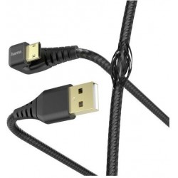 Кабель Hama 00187220 microUSB (m) угловой USB 2.0 (m) 1.5 м (черный)