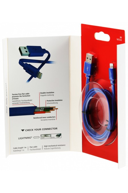 Кабель Hama 00187232 Lightning USB A(m) 1 м (синий) 7