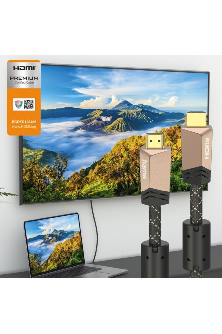 Кабель Hama 00205025 Premium HDMI (m)/HDMI (m) 1.5 м (черный) 4