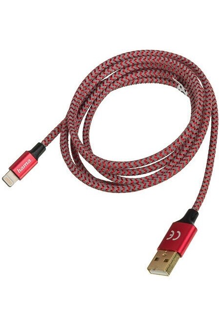 Кабель Hama Flat 00173645 Lightning (m) USB A(m) 1.2 м (розовый) 2