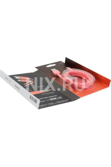 Кабель Hama Flat 00173645 Lightning (m) USB A(m) 1.2 м (розовый) 3