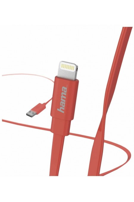 Кабель Hama Flat 00173645 Lightning (m) USB A(m) 1.2 м (розовый) 5