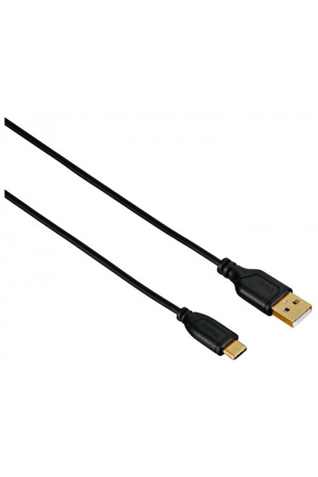 Кабель Hama Flexi-Slim 00135784 USB Type-C (m) USB A(m) 0.75 м (черный) 1