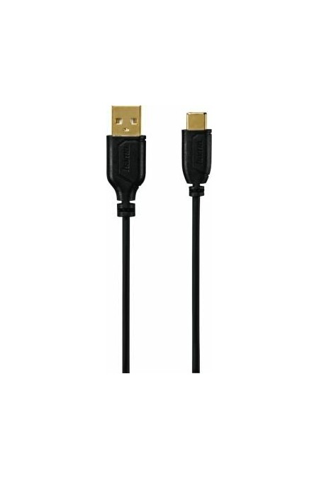 Кабель Hama Flexi-Slim 00135784 USB Type-C (m) USB A(m) 0.75 м (черный) 4