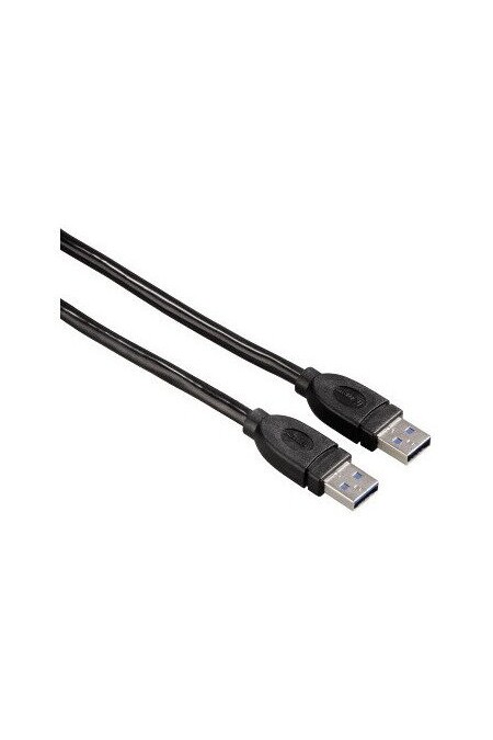 Кабель Hama H-54500 USB 3.0 A-A (m-m) 1.8 м (черный) 