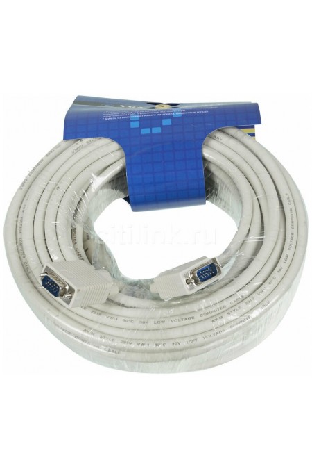 Кабель Ningbo CAB016S-20m VGA (m) VGA (m) 20 м (серый) 