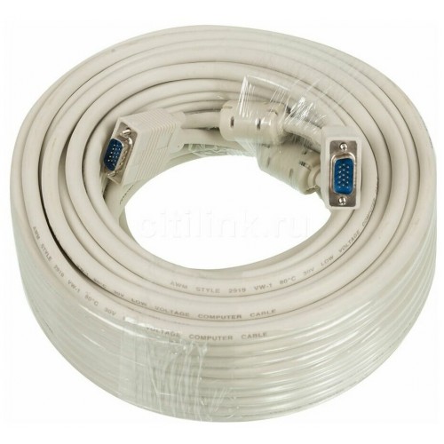 Кабель Ningbo CAB016S VGA (m) VGA (m) 30 м (белый) 