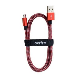 Кабель Perfeo U4803 USB2.0 A вилка - Micro USB вилка 1 м (красный/белый)