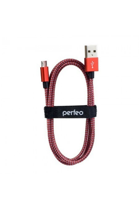 Кабель Perfeo U4803 USB2.0 A вилка - Micro USB вилка 1 м (красный/белый) 