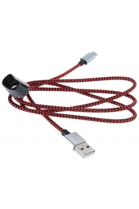 Кабель Perfeo U4901 USB2.0 A вилка - USB Type-C вилка 1 м (черный/красный) 1