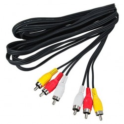 Кабель REXANT 17-0207 3 RCA - 3 RCA 10 м (черный)