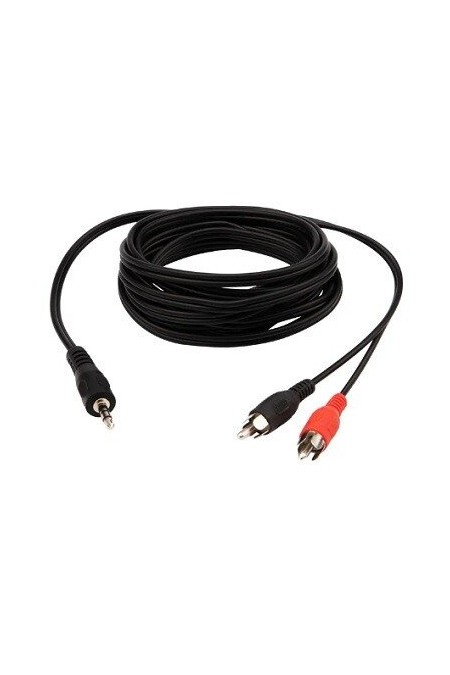 Кабель REXANT 17-4204 3.5мм стерео штекер - 2 RCA 3 м (черный) 