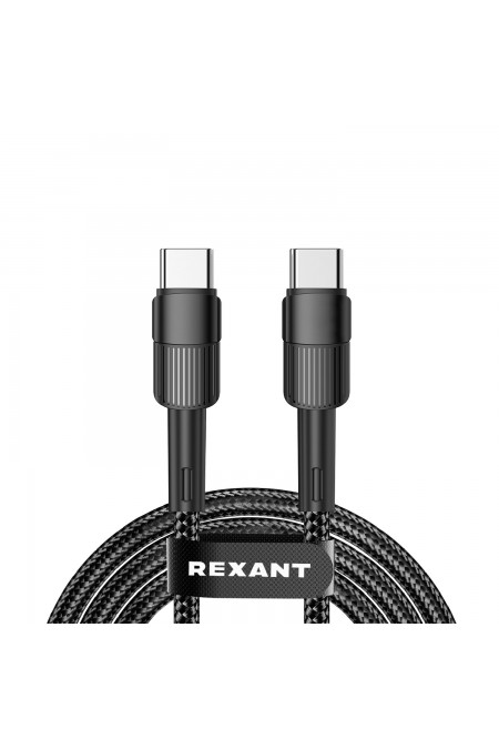 Кабель REXANT 18-7072 Type-C – Type-C 1 м (черный) 