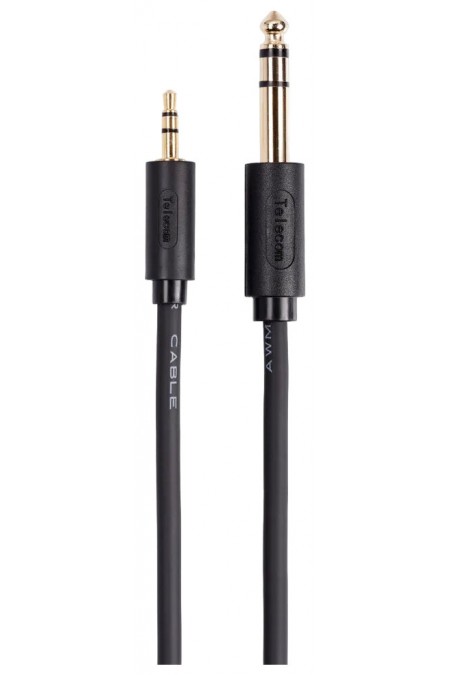 Кабель Telecom TAV6165-3M 3.5ST(M)/6.35 ST(M) 3 м (черный) 