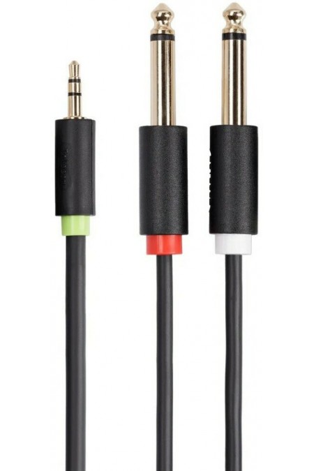 Кабель Telecom TAV6168-3M 3.5ST(M)/2X6.35 ST(M) 3 м (черный) 1