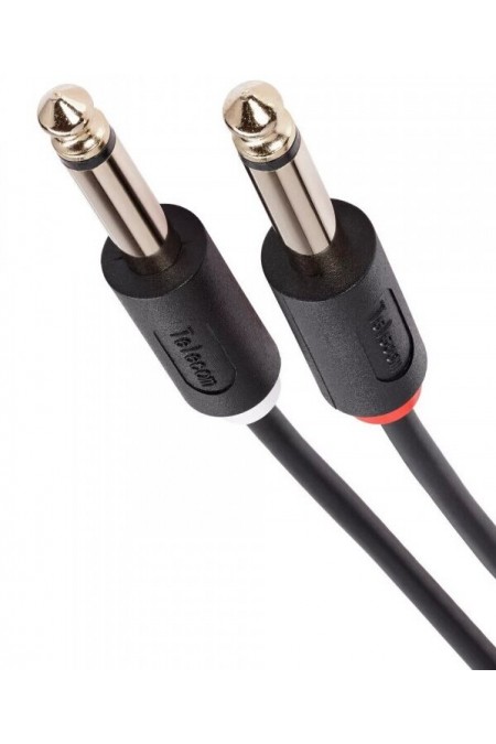 Кабель Telecom TAV6168-3M 3.5ST(M)/2X6.35 ST(M) 3 м (черный) 2