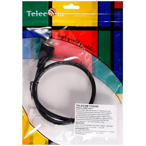 Кабель Telecom TCG255-0.5M 0.5 м (черный) 9
