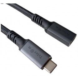 Кабель Telecom TUS845-0.3M USB4 TypeCM/FM 8K@60Hz 40Gbps PD 240W медь 0.3 м (черный)