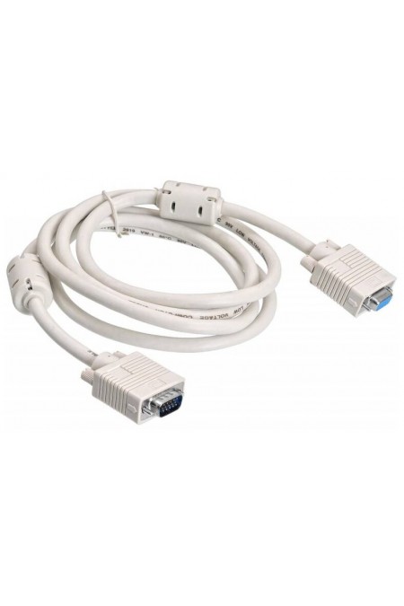 Кабель-удлинитель Buro CAB015S-06 VGA (m) VGA (f) 1.8 м (серый) 1