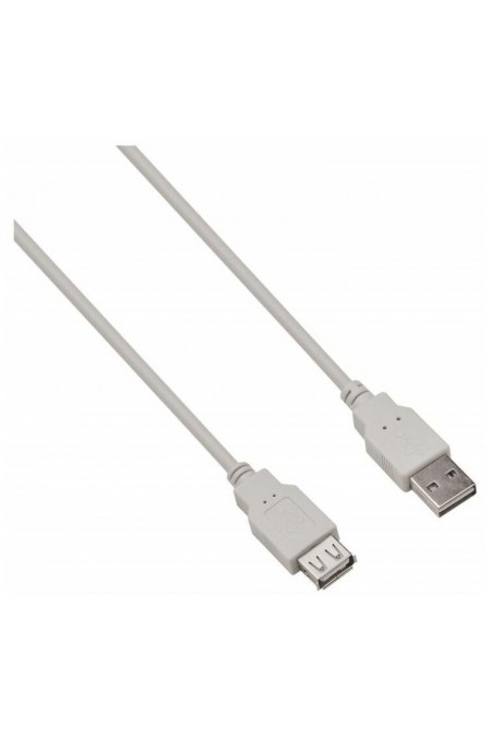 Кабель-удлинитель Buro Reversible USB A (m)/USB A (f) 1.8 м (серый) 1