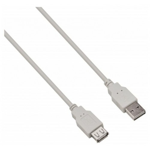 Кабель-удлинитель Buro Reversible USB A (m)/USB A (f) 1.8 м (серый) 1