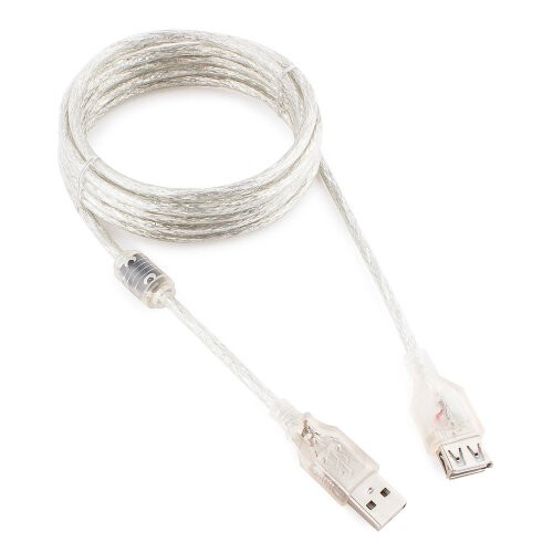 Кабель удлинитель Cablexpert CCF-USB2-AMAF-TR-15 AM/AF 45 м (прозрачный) 
