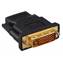 Переходник Buro HDMI-19FDVID-M_ADPT HDMI-19M(F) - DVI-D(M) (черный/золотой)