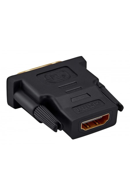 Переходник Buro HDMI-19FDVID-M_ADPT HDMI-19M(F) - DVI-D(M) (черный/золотой) 1