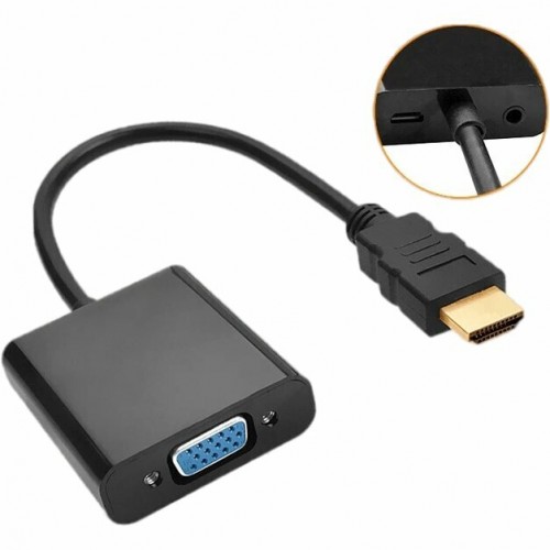 Переходник Buro HDMI-M-VGA-F-WUSB HDMI (m) VGA (f) 0.1 м (черный) 